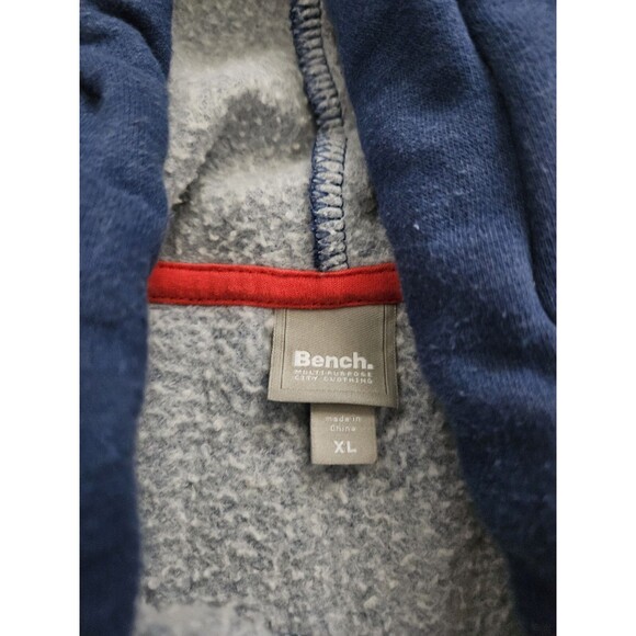 Bench Logo Hoodie Blue Mens Size Tagged XL Fits More Like A Large - Picture 3 of 6